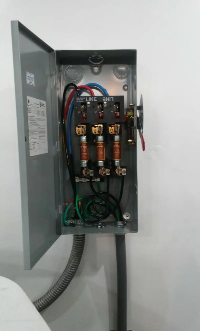 Three-phase disconnect switch installed for Electrical Wiring & Rewiring in West Providence